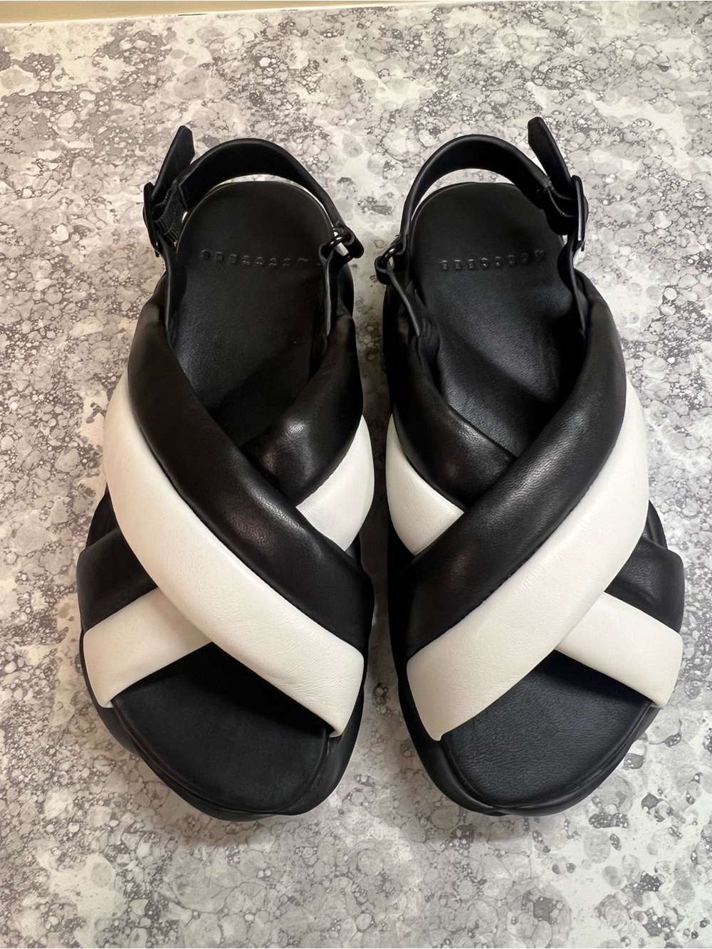 4ccccees Mellow Mela Playform Criss Cross Sling back NWOT Sz 39